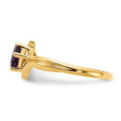 14k 4mm Princess Cut Amethyst ring