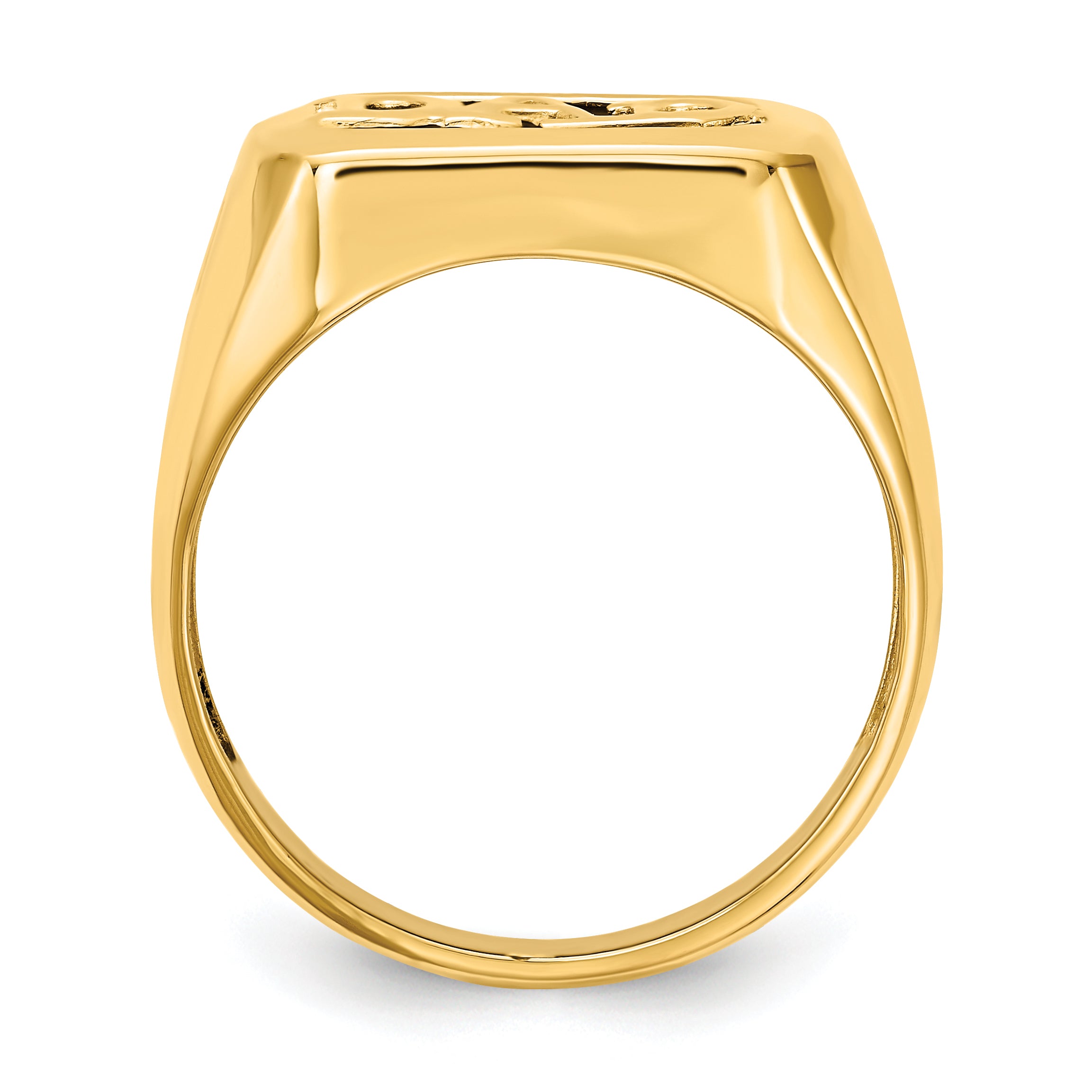 14k AA Diamond Men's Onyx Dad Ring Secondary image