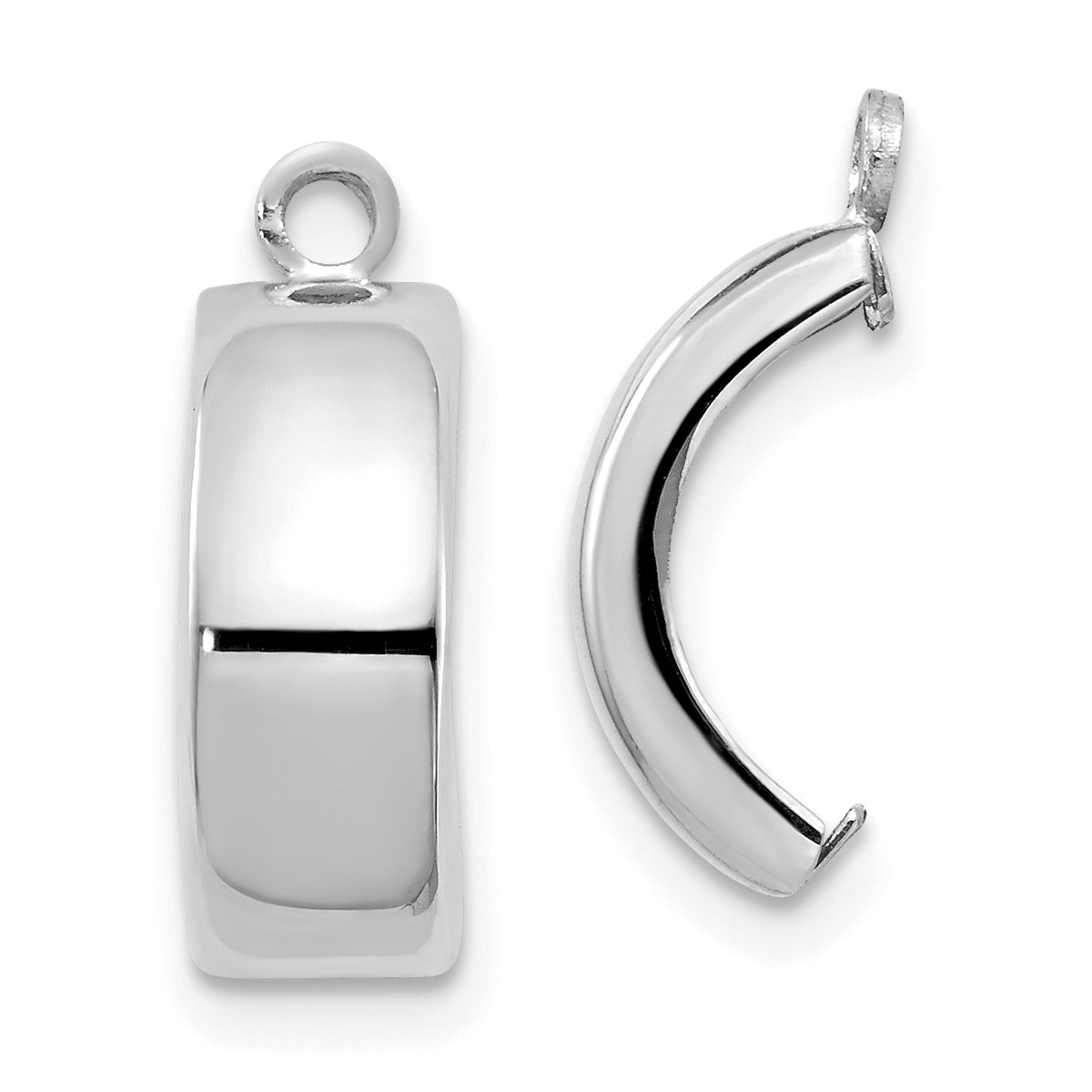 14k White Gold Polished Earring Jackets