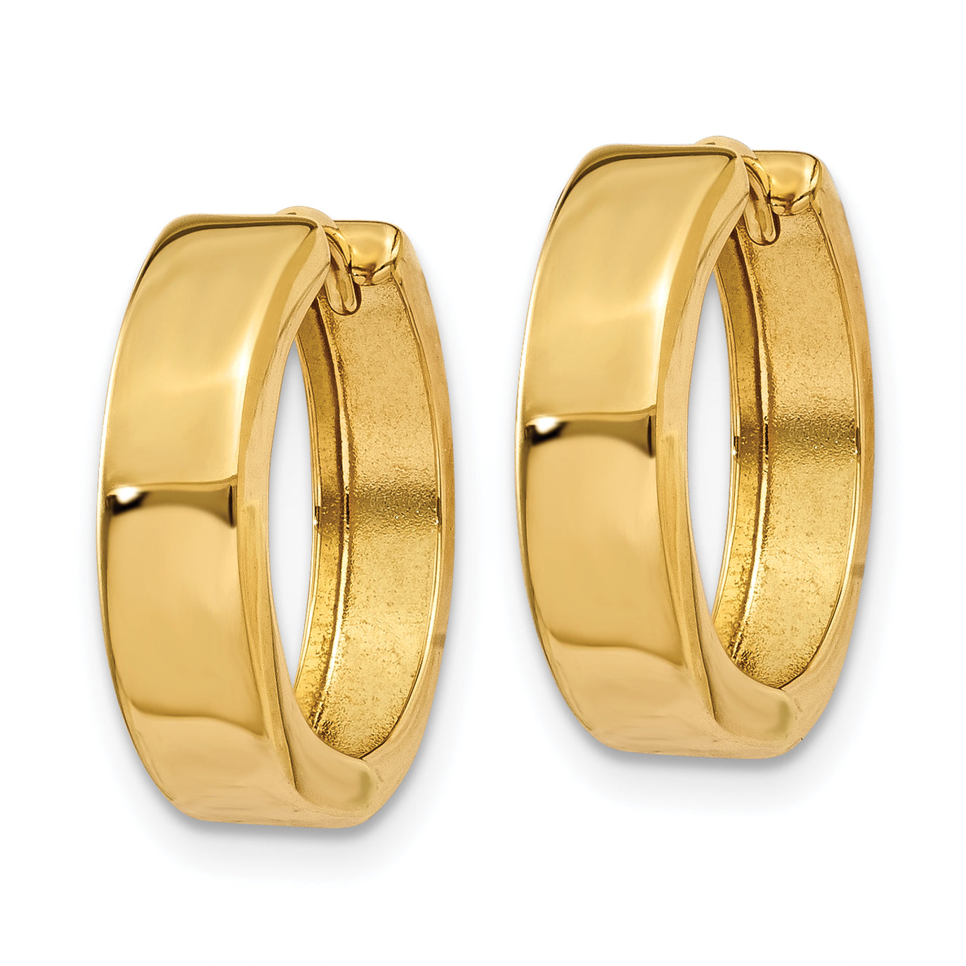 14k Round Hinged Hoop Earrings Secondary image