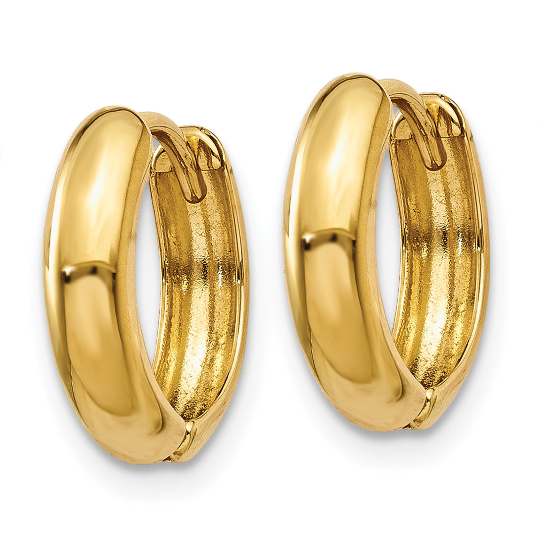 Hinged Hoop Earrings in 14K Yellow Gold