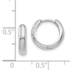 14k White Gold Hinged Hoop Earrings