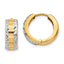 14k & Rhodium Hinged Hoop Earrings