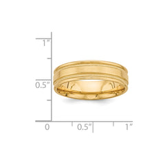 14K Yellow Gold Light Comfort Fit Fancy Band