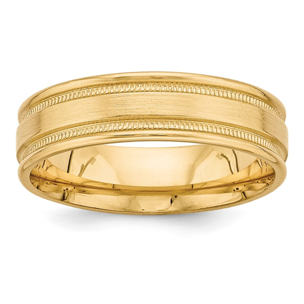 14K Yellow Gold Light Comfort Fit Fancy Band