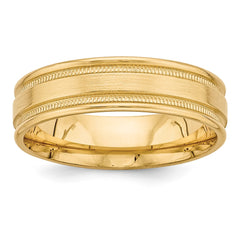 14K Yellow Gold Standard Comfort Fit Fancy Band