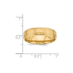 14K Yellow Gold Standard Comfort Fit Fancy Band