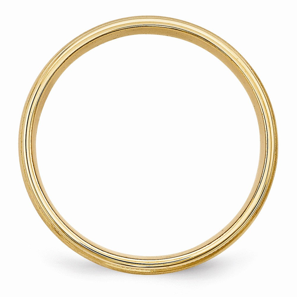 14K Yellow Gold Heavy Comfort Fit Fancy Band