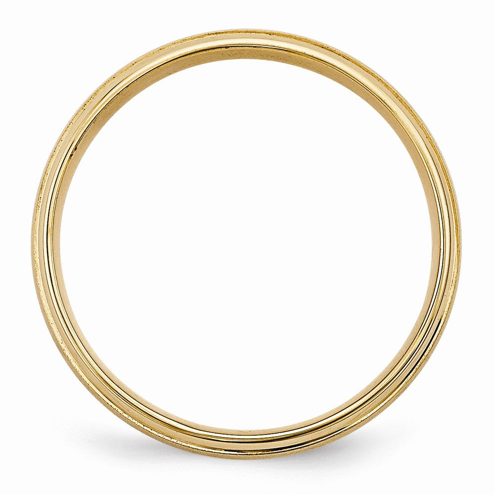 14K Yellow Gold Heavy Comfort Fit Fancy Band