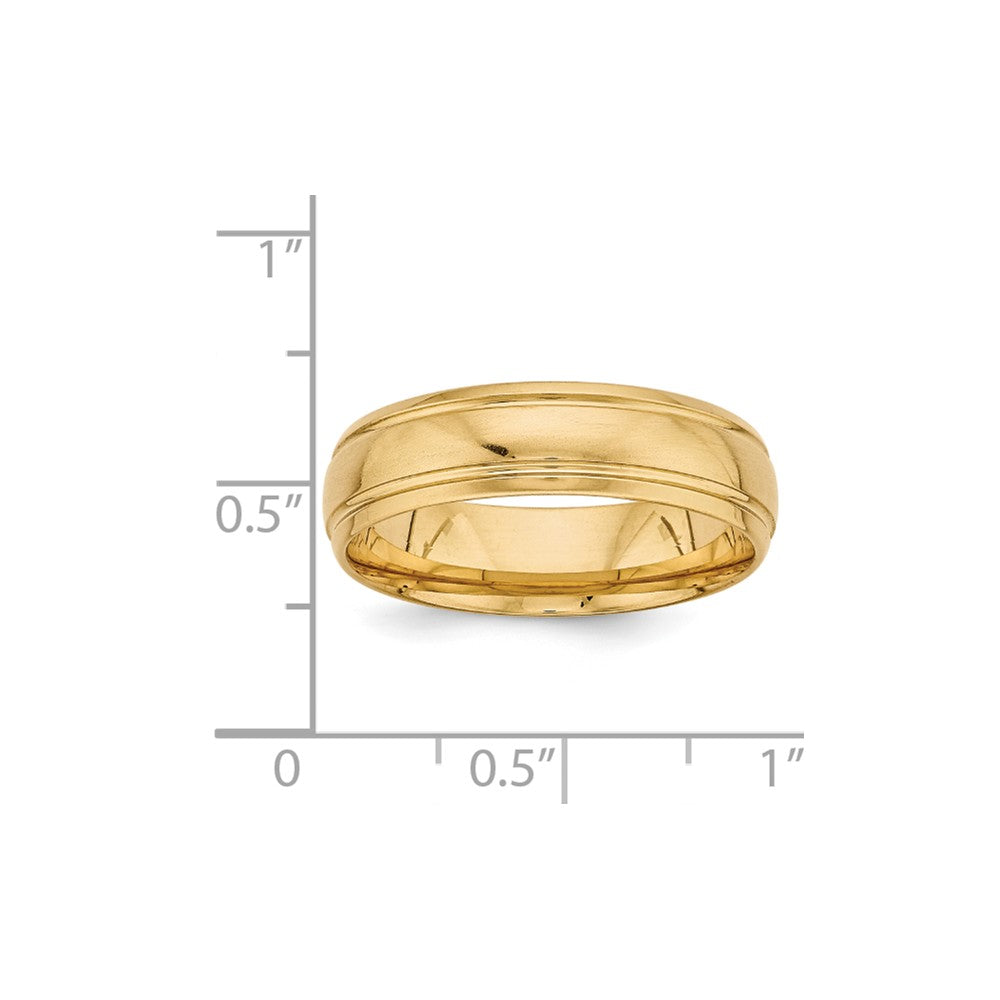 14K Yellow Gold Light Comfort Fit Fancy Band