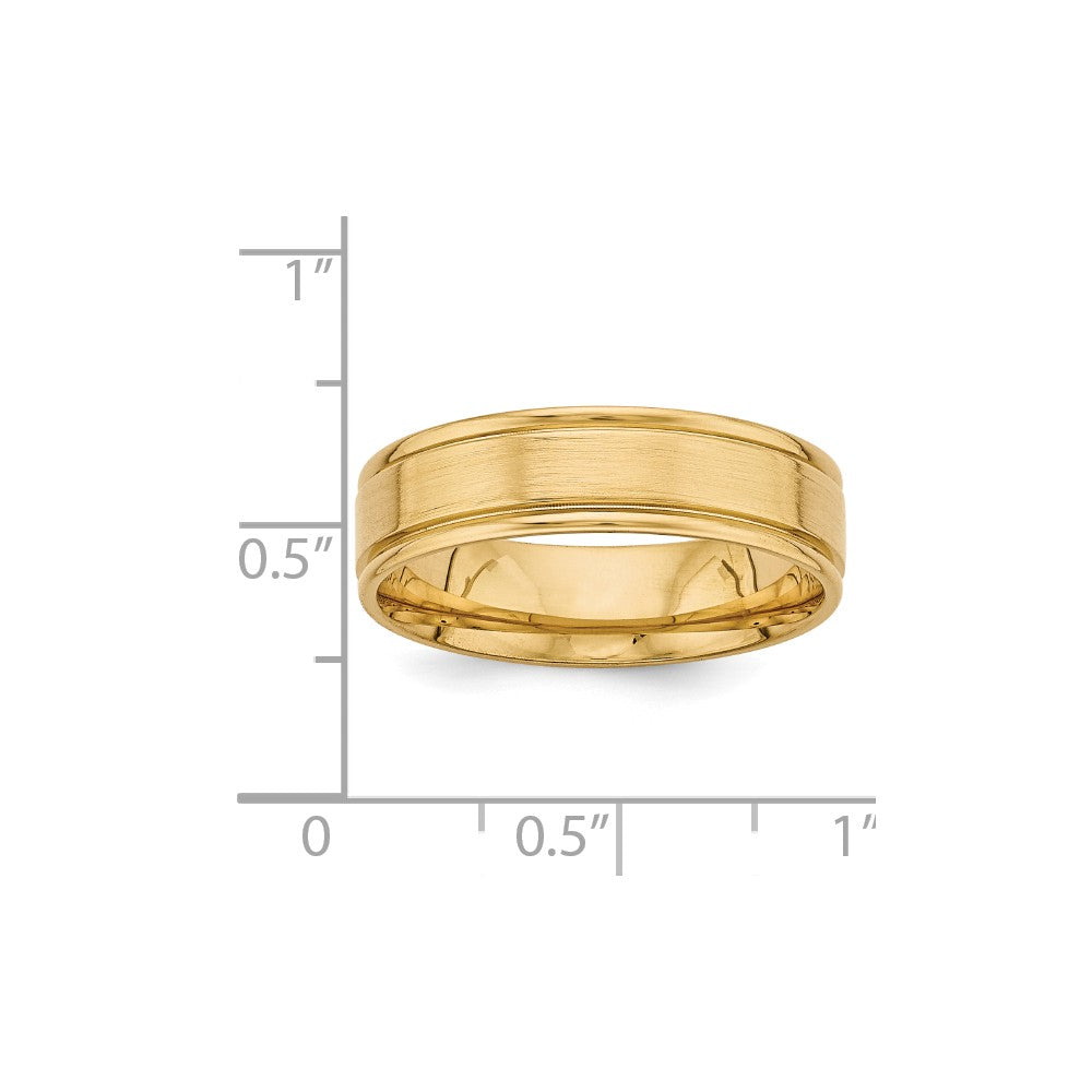 14K Yellow Gold Light Comfort Fit Fancy Band