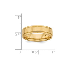 14K Yellow Gold Light Comfort Fit Fancy Band