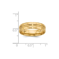 14K Yellow Gold Standard Comfort Fit Fancy Band