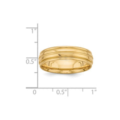 14K Yellow Gold Light Comfort Fit Fancy Band