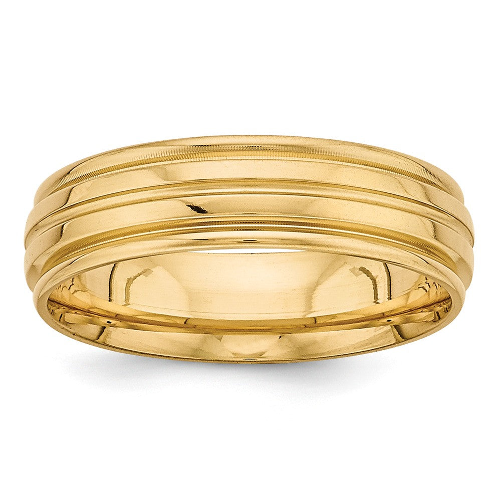 14K Yellow Gold Standard Comfort Fit Fancy Band