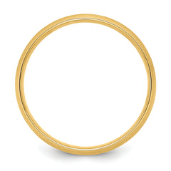 14k Yellow Gold 6mm Heavyweight Comfort Fit Brushed/Polished Center Line Wedding Band Size 7