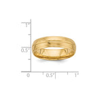 14K Yellow Gold Standard Comfort Fit Fancy Band