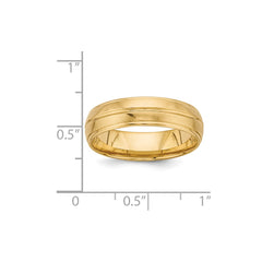 14K Yellow Gold Heavy Comfort Fit Fancy Band