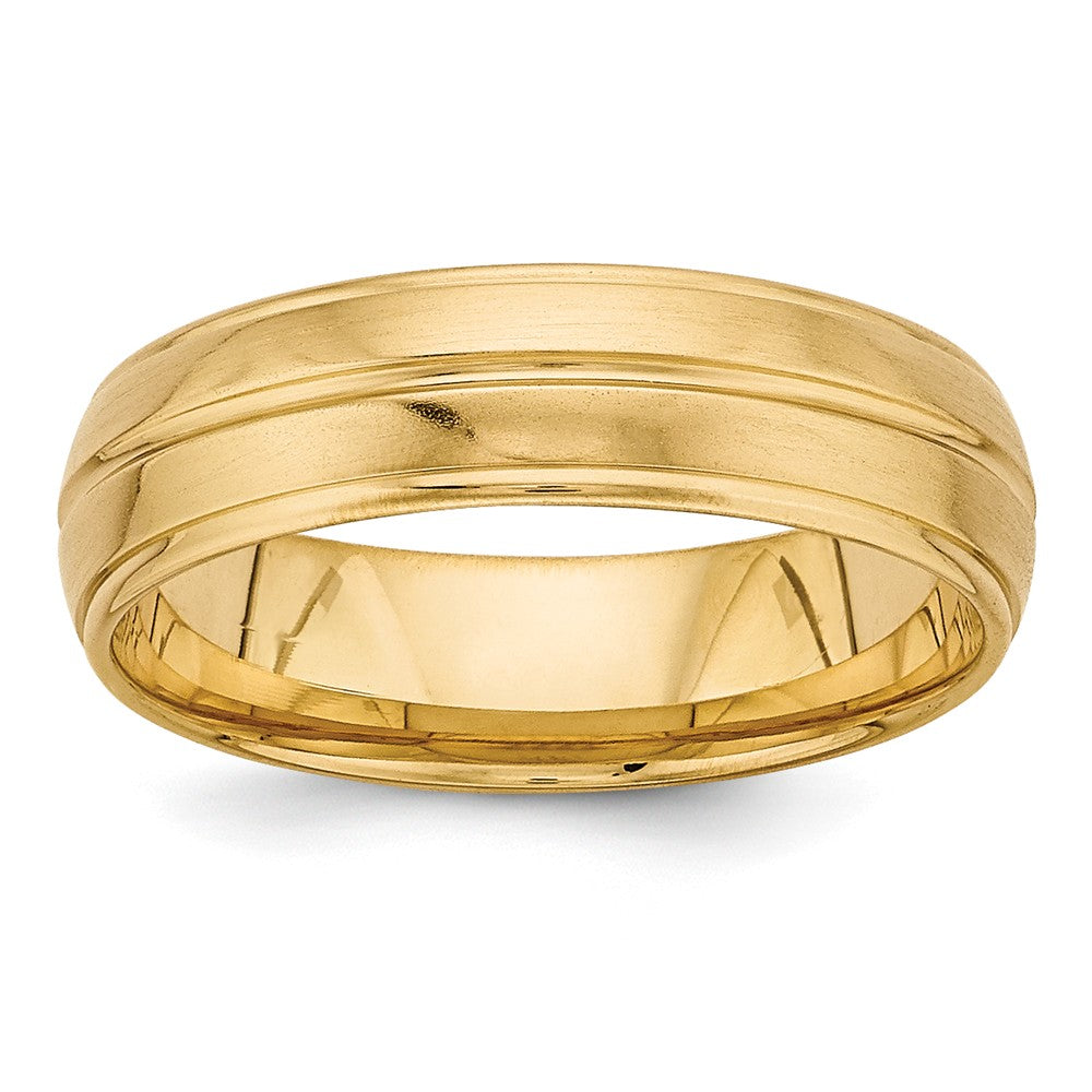 14K Yellow Gold Standard Comfort Fit Fancy Band Main image