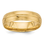 14K Yellow Gold Standard Comfort Fit Fancy Band
