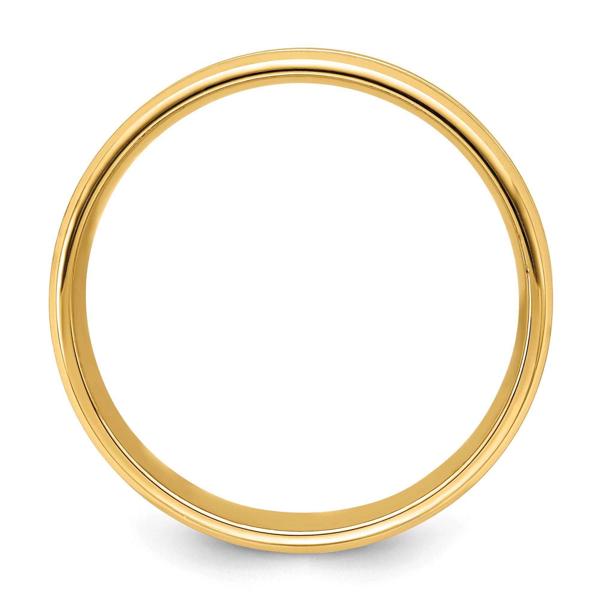 14k Yellow Gold 6mm Heavyweight Comfort Fit Brushed Satin with Center Groove Wedding Band Size 7