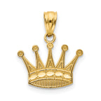 14k Crown Pendant