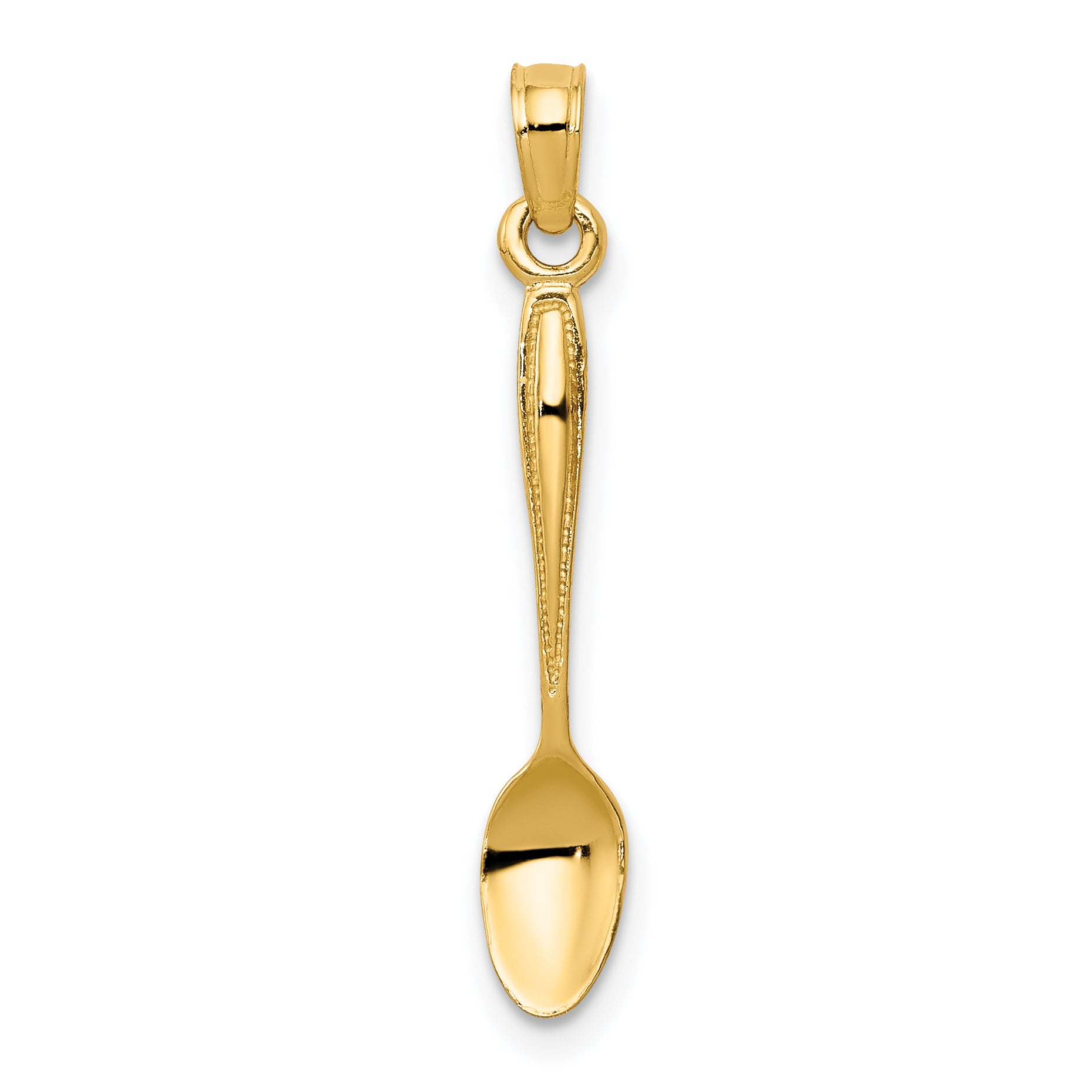 14K 3-D Table Spoon Pendant Main image
