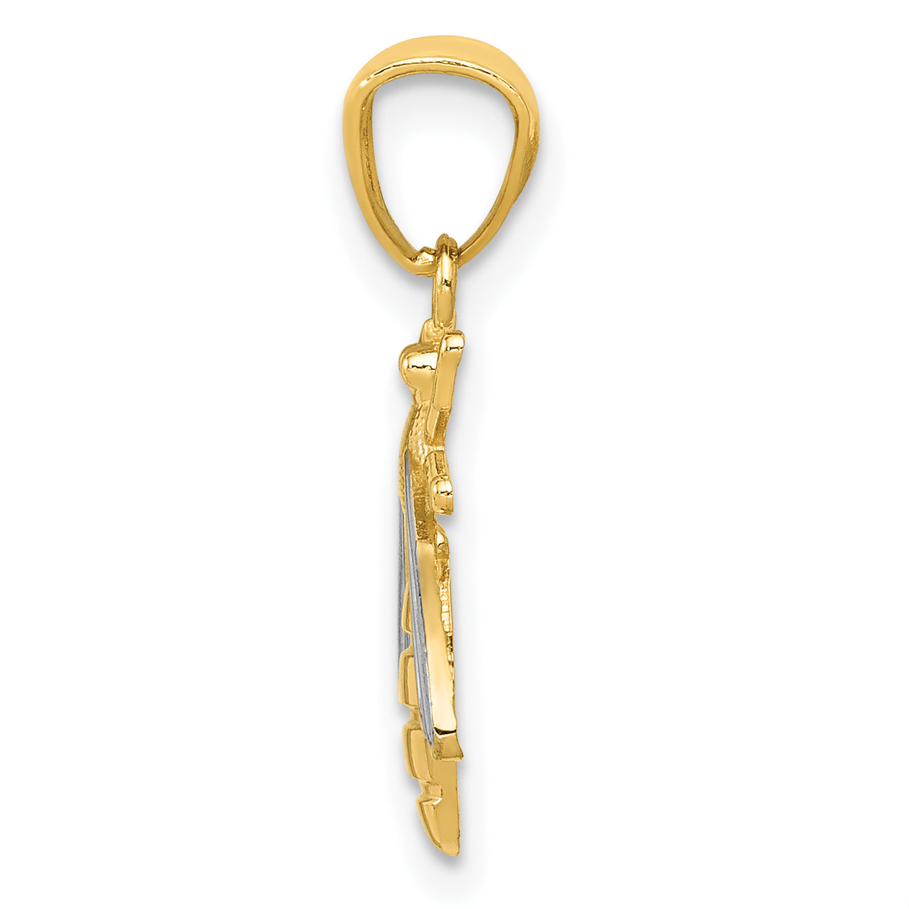 14K With Rhodium Bee Pendant Secondary image