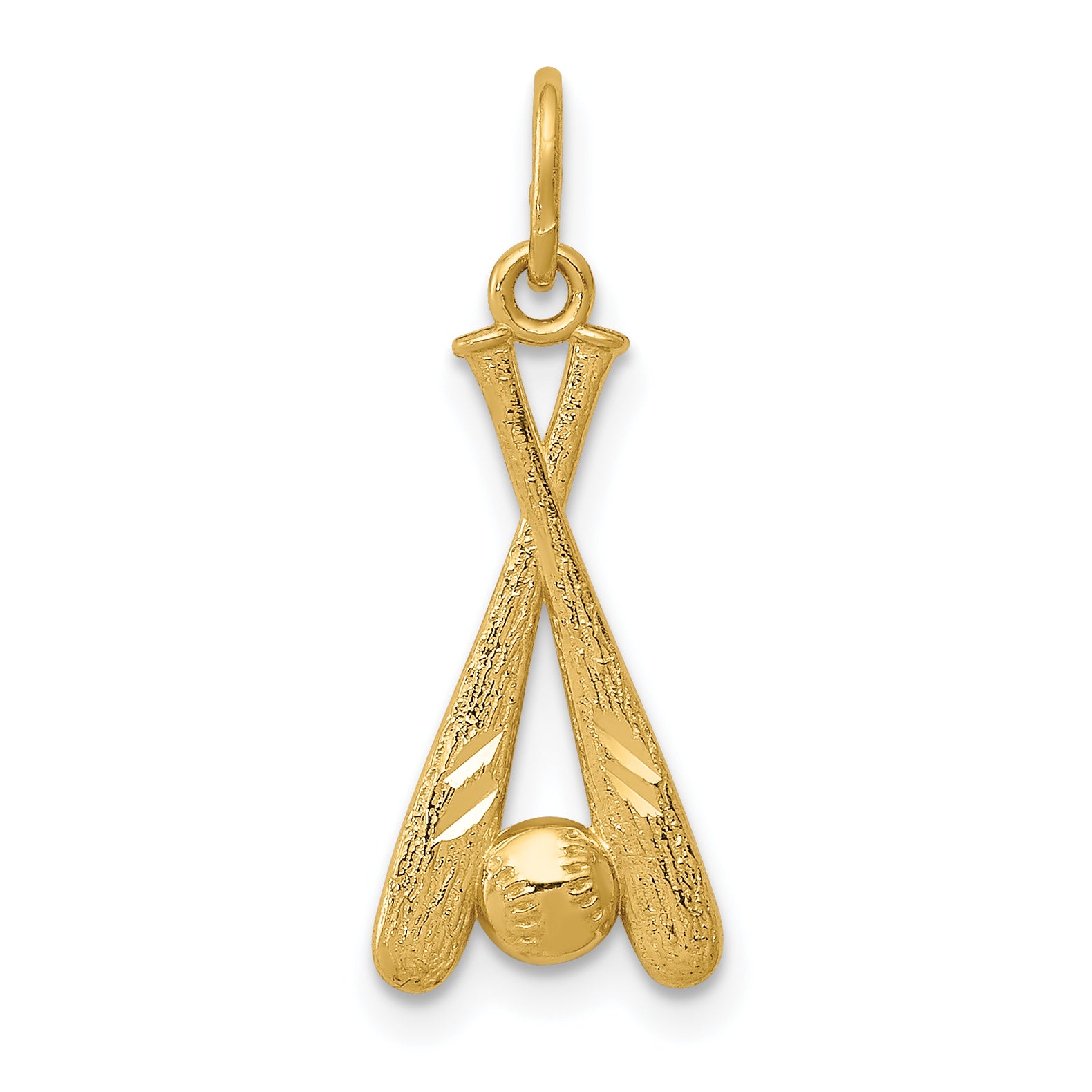 14K Baseball Bats and Ball Pendant Main image
