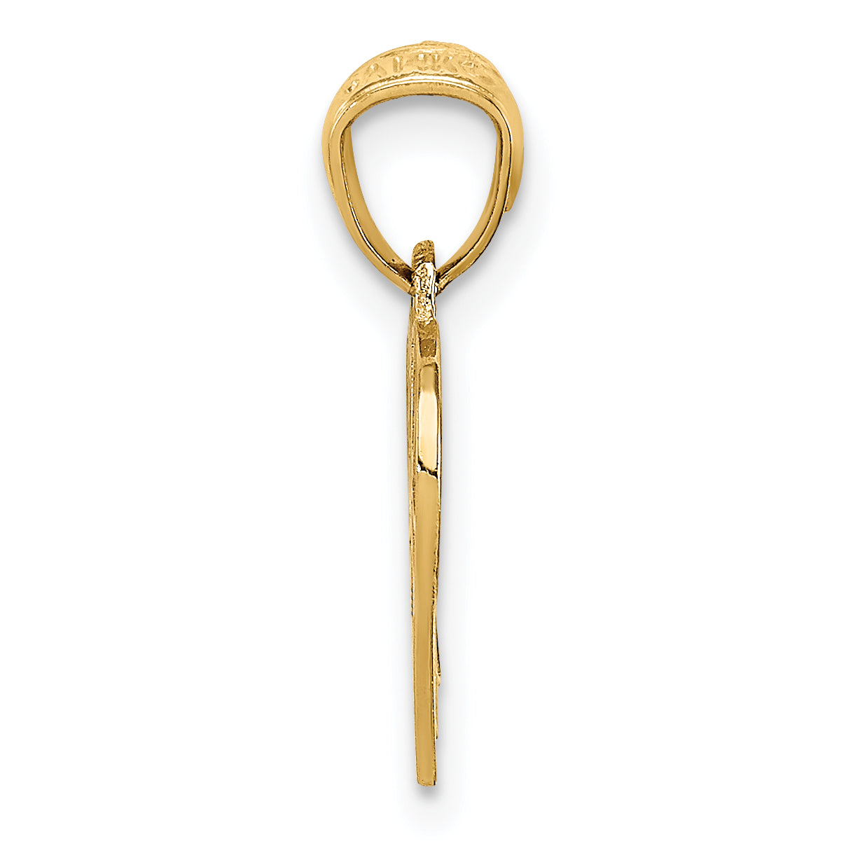Basketball and Hoop Pendant in 14K Yellow Gold Secondary image