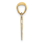 Basketball and Hoop Pendant in 14K Yellow Gold
