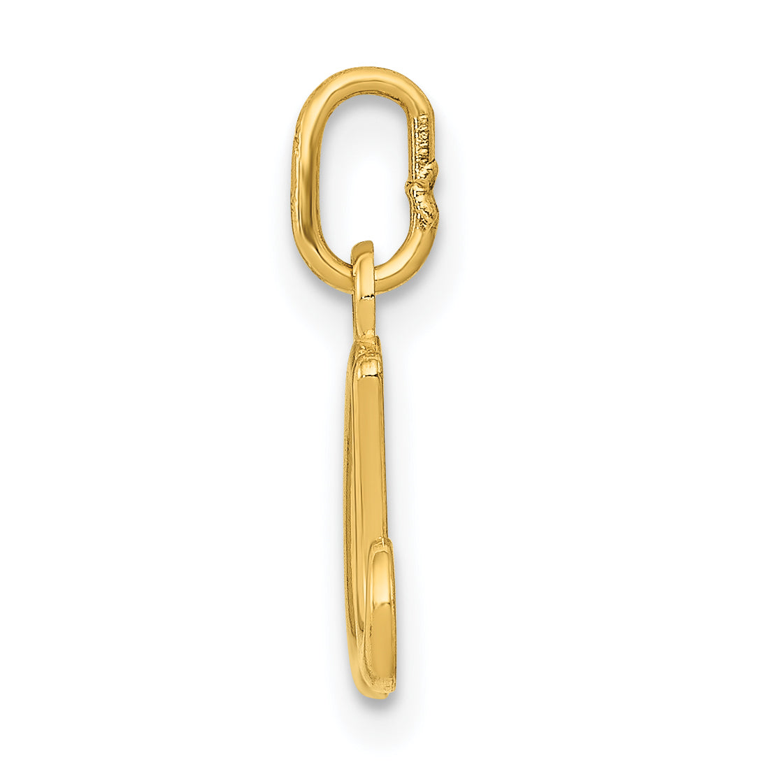 Letter A Initial Charm in 14K Yellow Gold