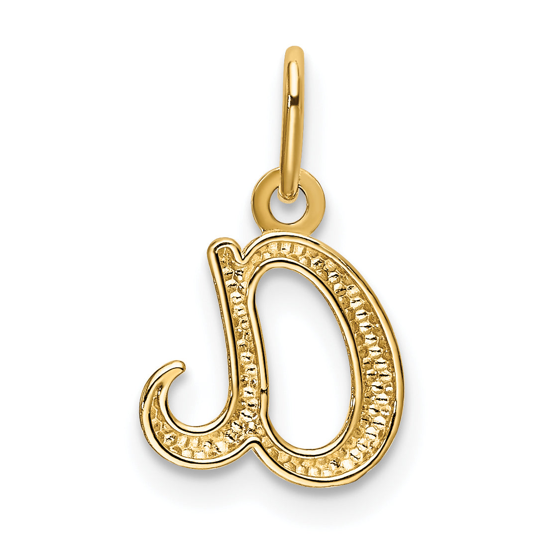14K Yellow Gold Letter A Initial Charm