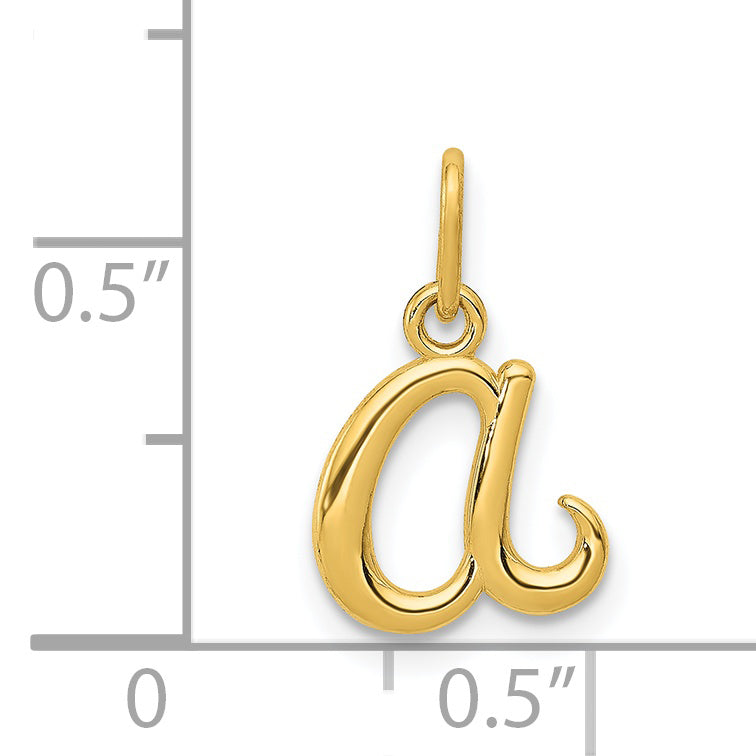 Letter A Initial Charm in 14K Yellow Gold