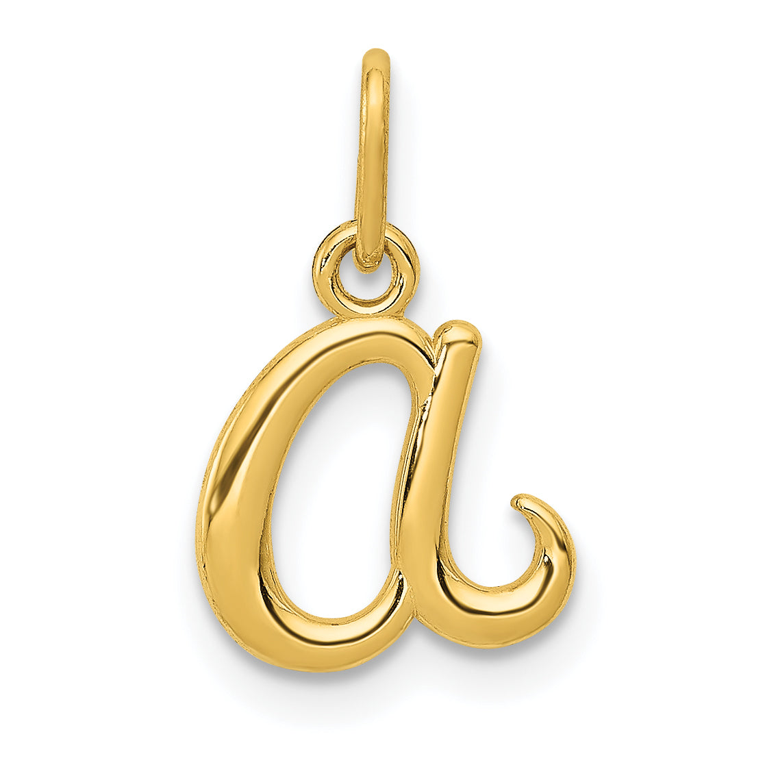 14k Yellow Gold Letter A Initial Charm