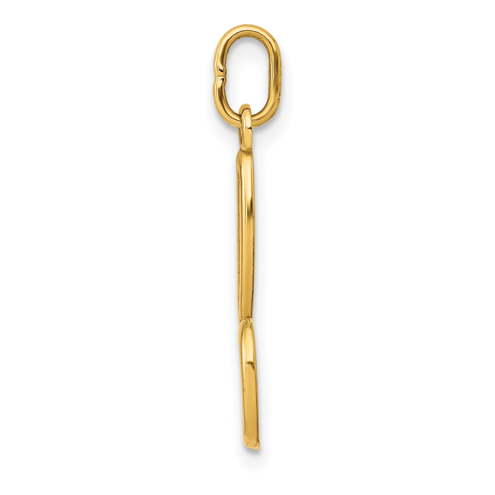 14K Yellow Gold Letter B Initial Charm Secondary image