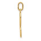 14K Yellow Gold Letter B Initial Charm