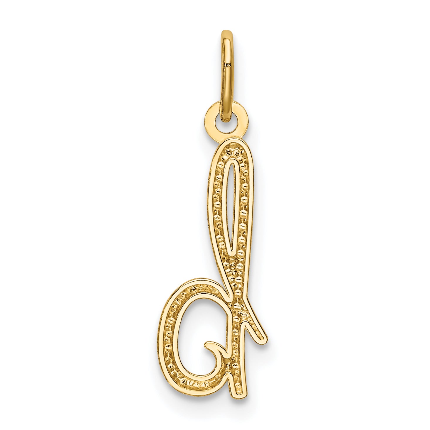 14K Yellow Gold Letter B Initial Charm