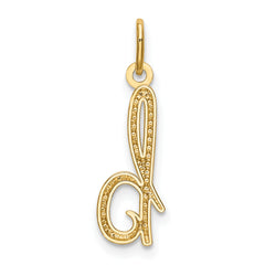 14K Yellow Gold Letter B Initial Charm
