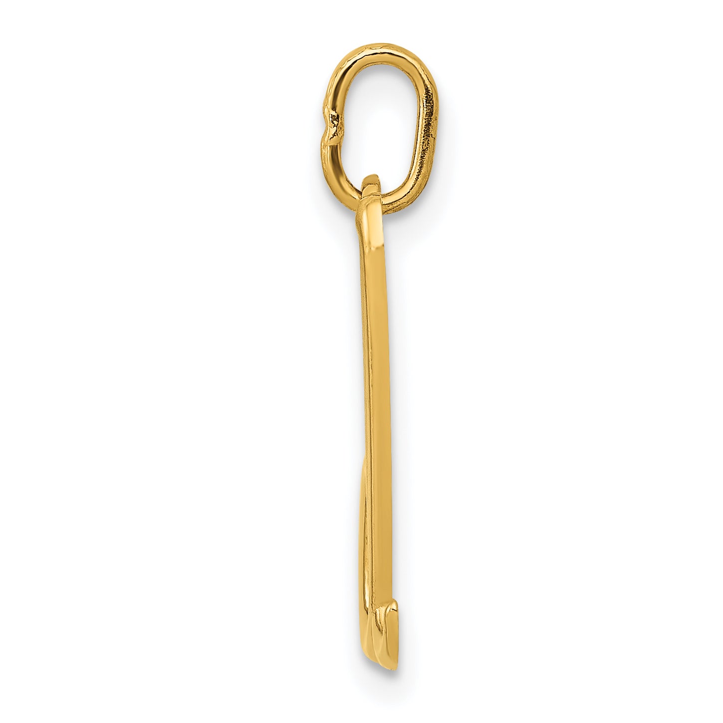 14K Yellow Gold Letter D Initial Charm