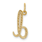 14K Yellow Gold Letter D Initial Charm