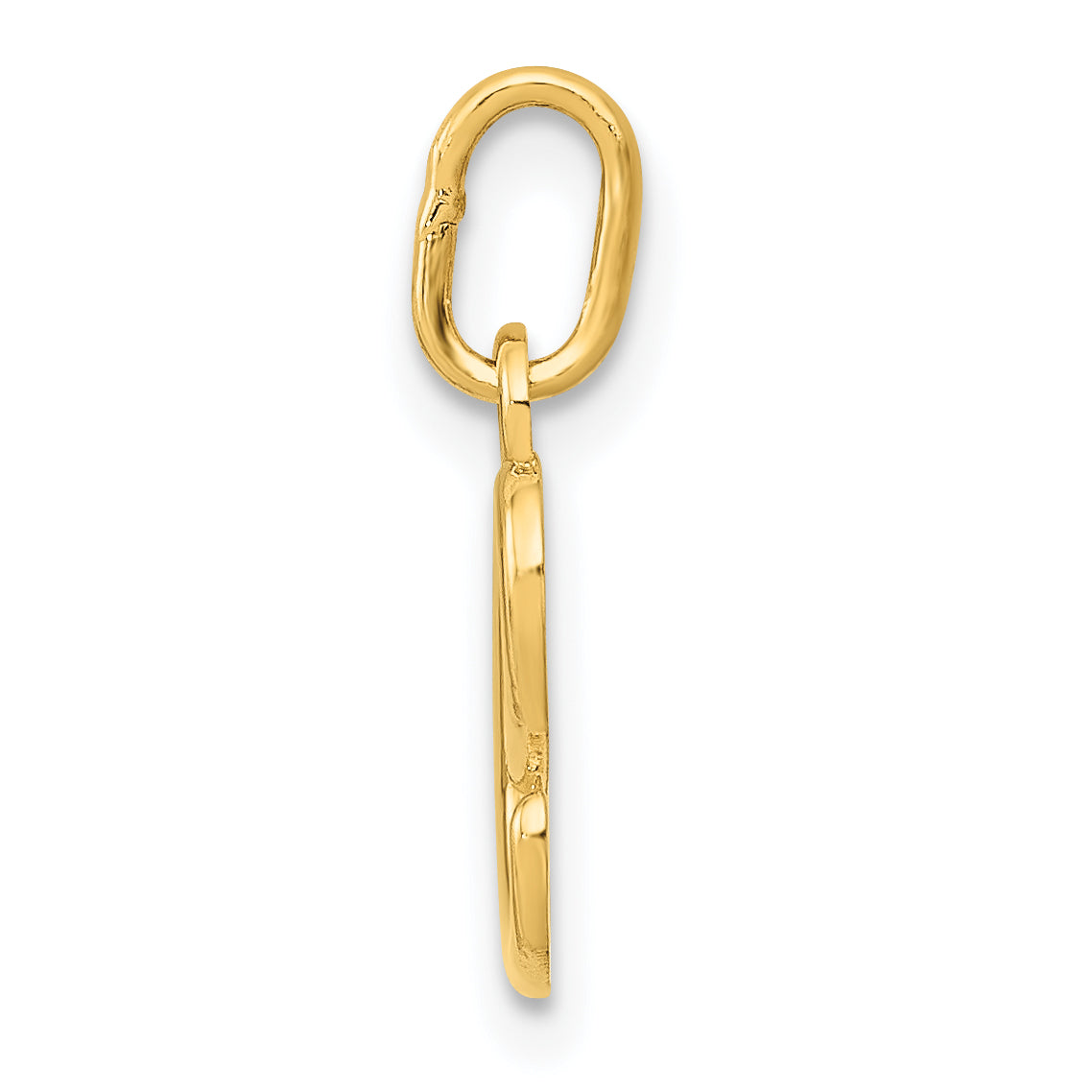 14K Yellow Gold Letter E Initial Charm Secondary image