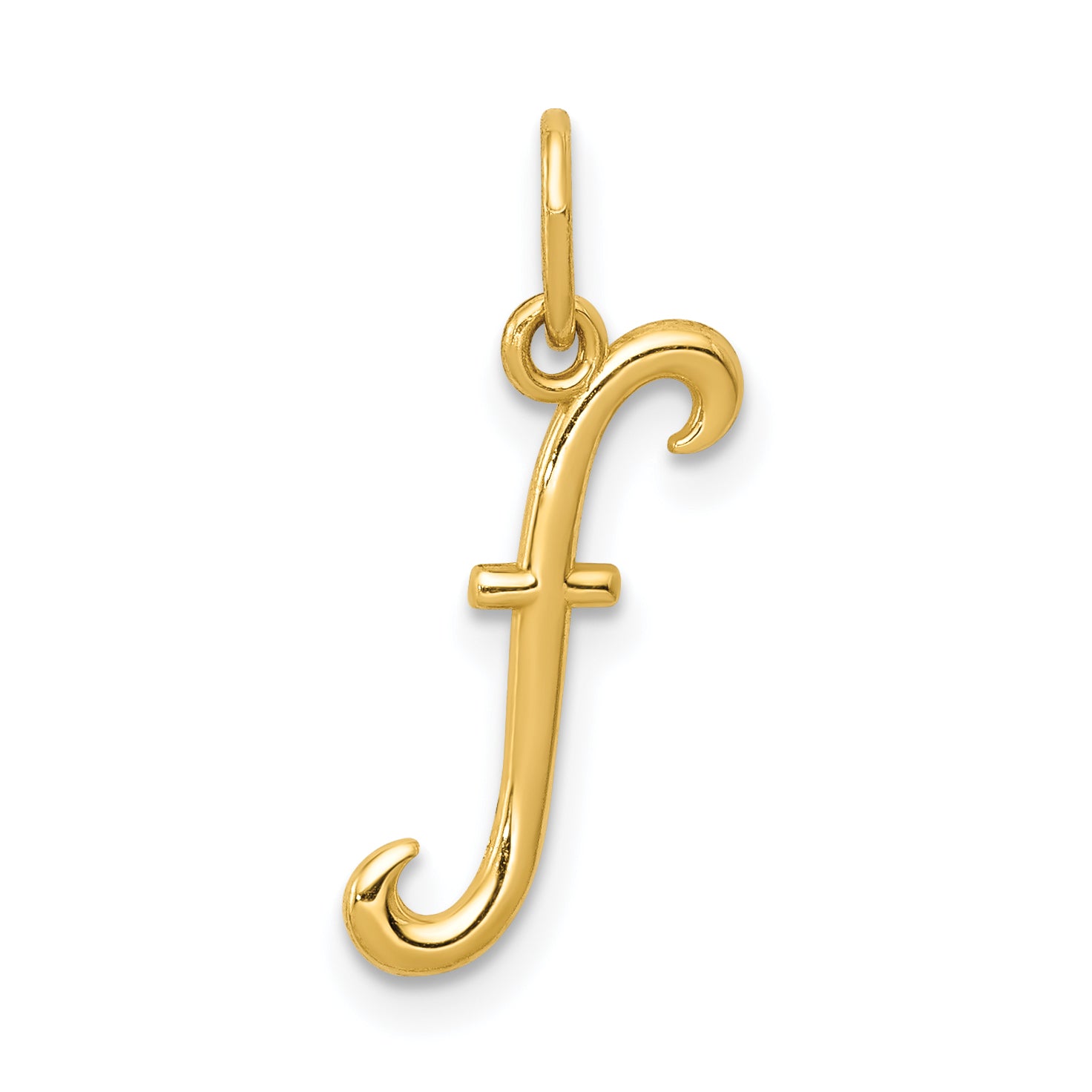 14k Yellow Gold Letter F Initial Charm Main image