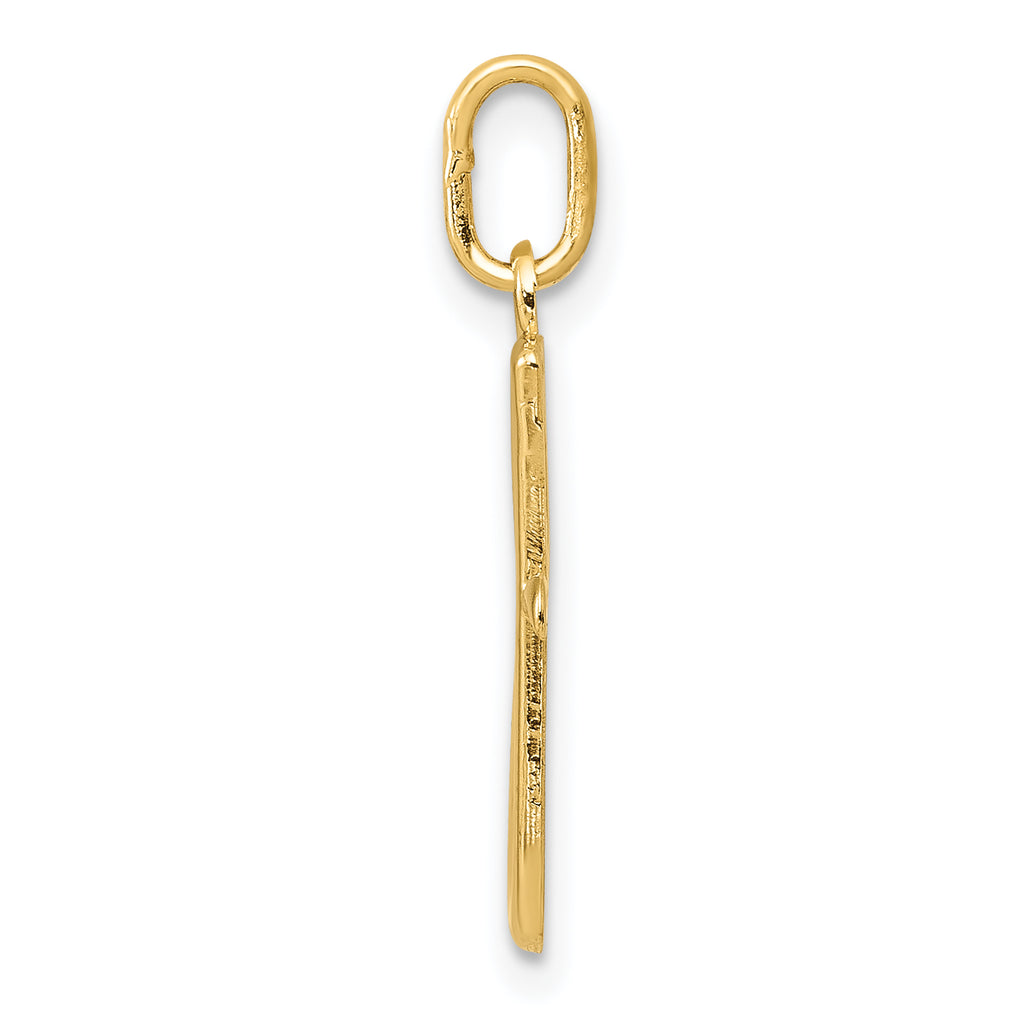 14K Yellow Gold Letter G Initial Charm