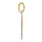 14K Yellow Gold Letter G Initial Charm