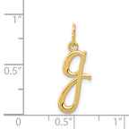 14K Yellow Gold Letter G Initial Charm