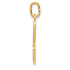 14K Yellow Gold Letter H Initial Charm