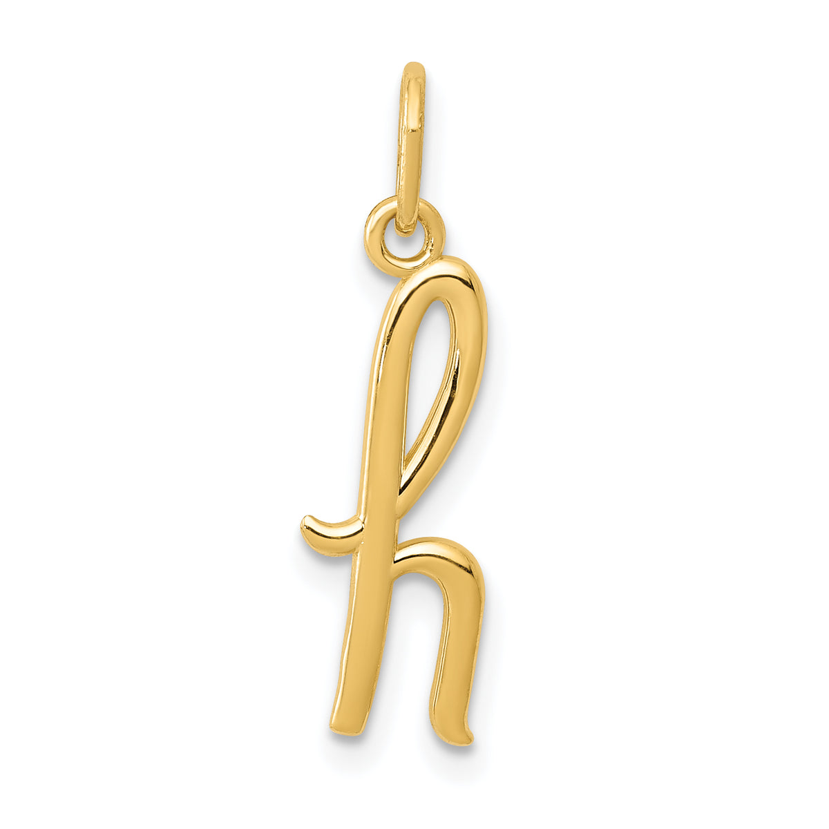 14k Yellow Gold Letter H Initial Charm