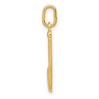 14K Yellow Gold Letter J Initial Charm