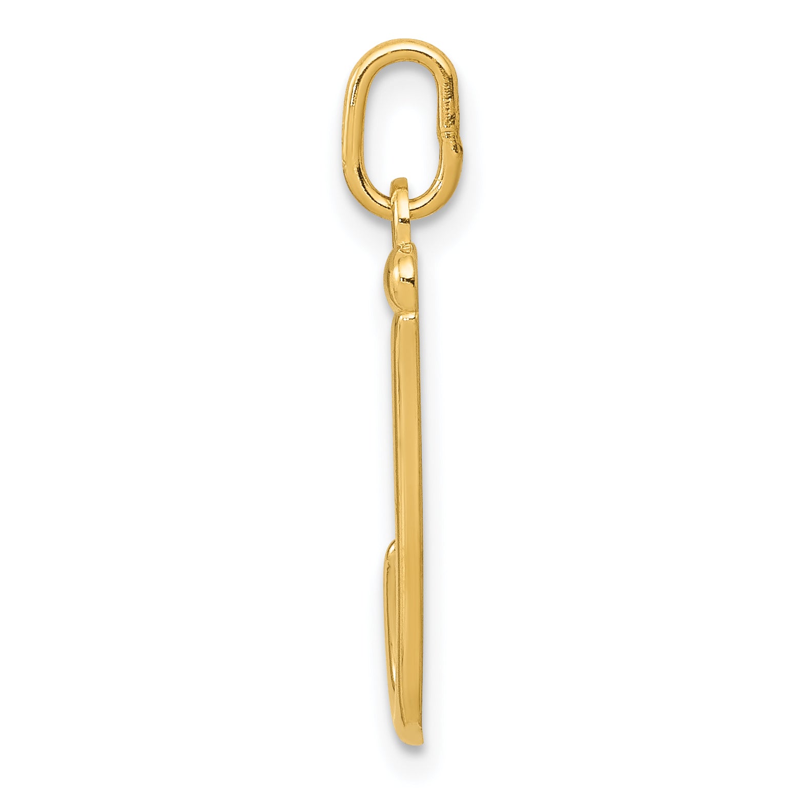 14K Yellow Gold Letter J Initial Charm